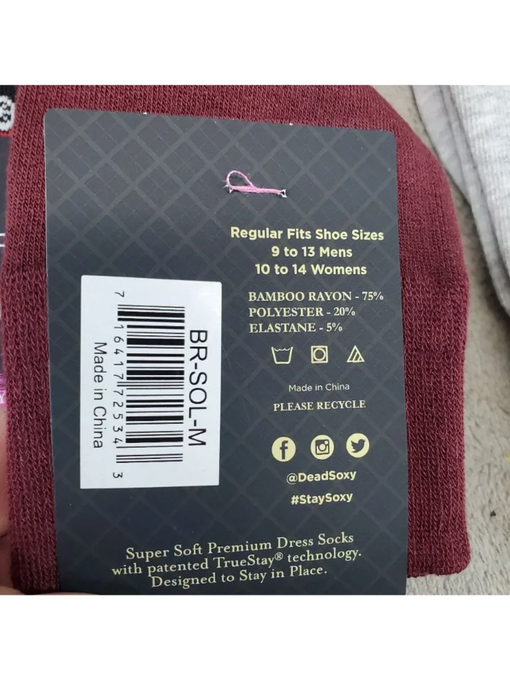 Sock Bundle Three Pack Mens One Size Three Pack of Crew Socks *NWT*